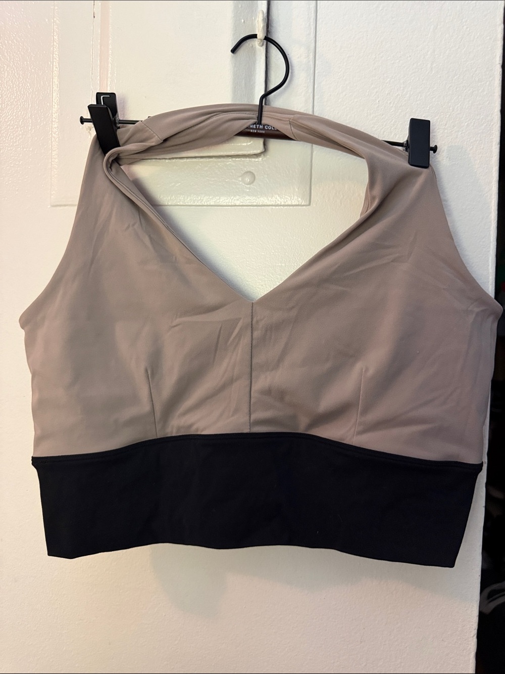 Ilus Taupe and Black Halter Sports Bra size XXL
